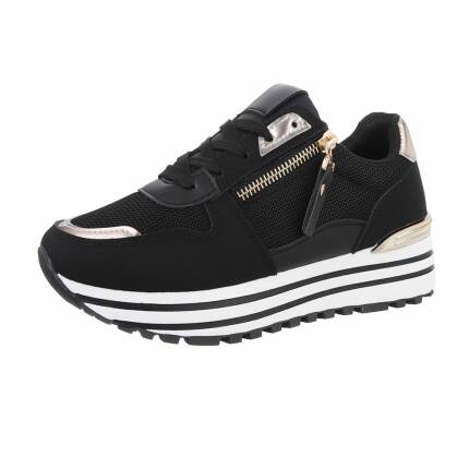 Damen Keilabsatz-Sneakers - black