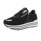 Damen Keilabsatz-Sneakers - black Gr. 39