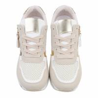 Damen Keilabsatz-Sneakers - beige