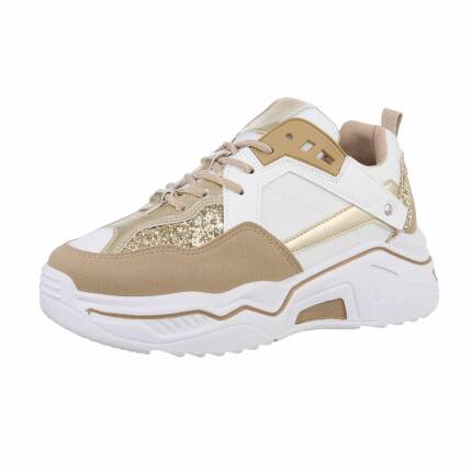 Damen Sportschuhe - gold Gr. 36