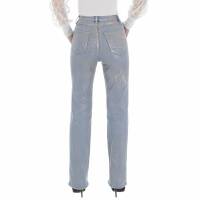 Damen High Waist Jeans von Laulia - blue