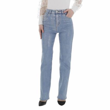 Damen High Waist Jeans von Laulia Gr. M/38 - blue