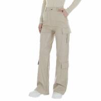 Damen Hose in Lederoptik von Emma&Ashley - beige