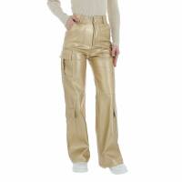 Damen Hose in Lederoptik von Emma&Ashley - golden