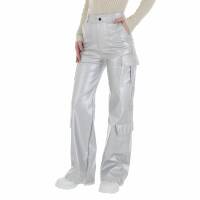 Damen Hose in Lederoptik von Emma&Ashley - silvery