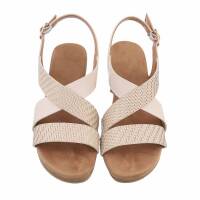 Damen Keilsandaletten - beige