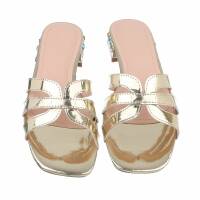 Damen Flache Sandalen - gold