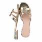 Damen Flache Sandalen - gold