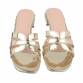 Damen Flache Sandalen - gold