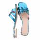 Damen Flache Sandalen - lblue