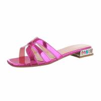 Damen Flache Sandalen - lfushia