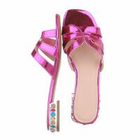 Damen Flache Sandalen - lfushia