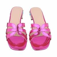 Damen Flache Sandalen - lfushia