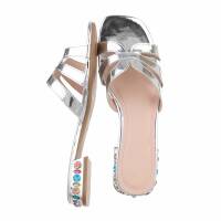 Damen Flache Sandalen - silver