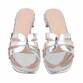 Damen Flache Sandalen - silver