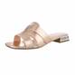 Damen Flache Sandalen - champagne - 12 Paar