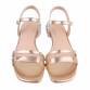 Damen Flache Sandalen - champagne