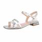 Damen Flache Sandalen - silver Gr. 36