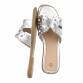 Damen Flache Sandalen - silver