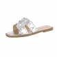 Damen Flache Sandalen - silver Gr. 36