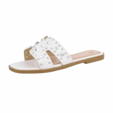 Damen Flache Sandalen - white