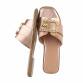 Damen Flache Sandalen - champagne