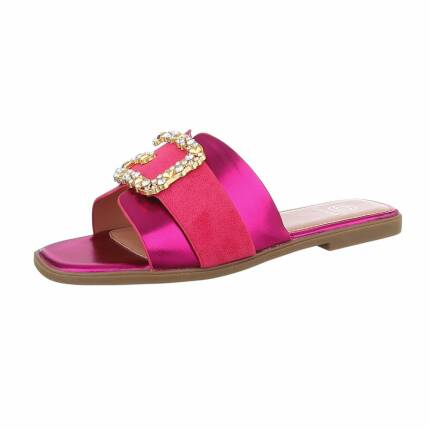 Damen Flache Sandalen - fushia Gr. 36