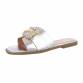 Damen Flache Sandalen - silver Gr. 39