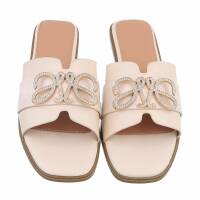 Damen Flache Sandalen - beige