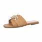 Damen Flache Sandalen - camel Gr. 40