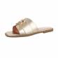 Damen Flache Sandalen - gold Gr. 37