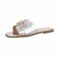 Damen Flache Sandalen - silver