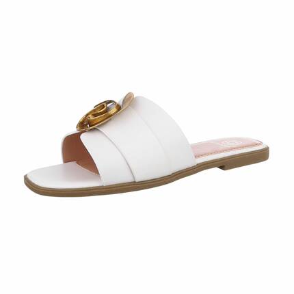 Damen Flache Sandalen - white Gr. 36