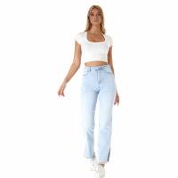 Damen High Waist Jeans von Laulia - LT.blue