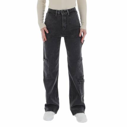 Damen High Waist Jeans von Laulia Gr. S/36 - black