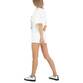 Damen Latzshorts von M.Sara - white