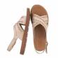 Damen Flache Sandalen - ltbeige