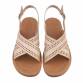 Damen Flache Sandalen - ltbeige