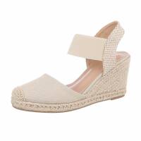 Damen Keilsandaletten - beige