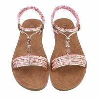 Damen Flache Sandalen - pink