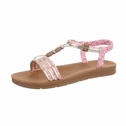 Damen Flache Sandalen - pink Gr. 36