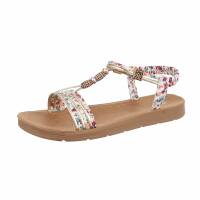 Damen Flache Sandalen - white