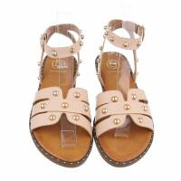 Damen Flache Sandalen - beige