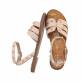 Damen Flache Sandalen - beige