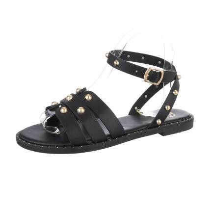 Damen Flache Sandalen - black Gr. 37