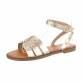 Damen Flache Sandalen - gold