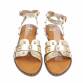 Damen Flache Sandalen - gold