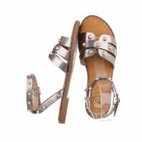 Damen Flache Sandalen - pewter