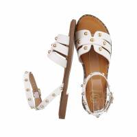 Damen Flache Sandalen - white