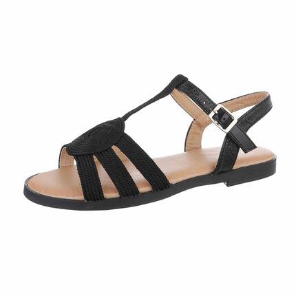 Damen Flache Sandalen - black Gr. 36